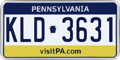 PA license plate KLD3631