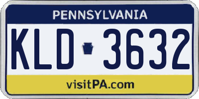 PA license plate KLD3632