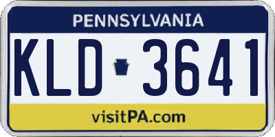 PA license plate KLD3641