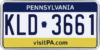 PA license plate KLD3661