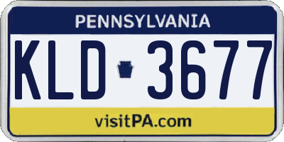 PA license plate KLD3677