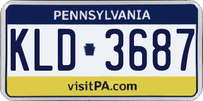 PA license plate KLD3687