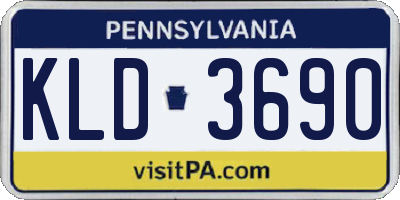 PA license plate KLD3690