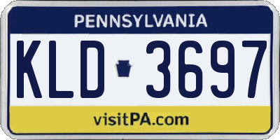 PA license plate KLD3697