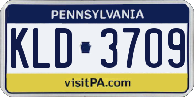 PA license plate KLD3709