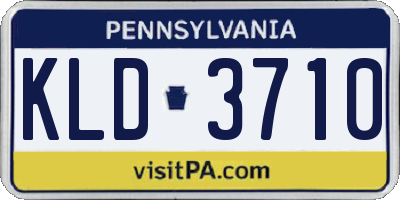 PA license plate KLD3710