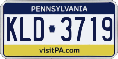PA license plate KLD3719