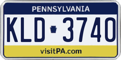 PA license plate KLD3740