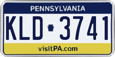 PA license plate KLD3741