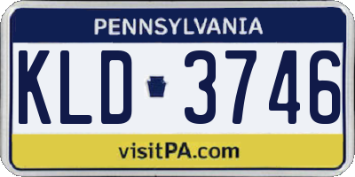 PA license plate KLD3746