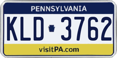PA license plate KLD3762