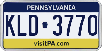 PA license plate KLD3770