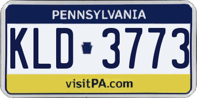 PA license plate KLD3773