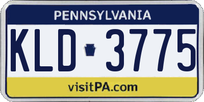 PA license plate KLD3775