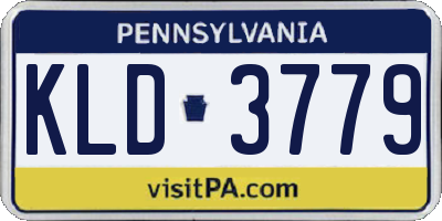 PA license plate KLD3779