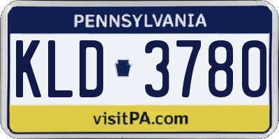 PA license plate KLD3780