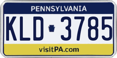 PA license plate KLD3785
