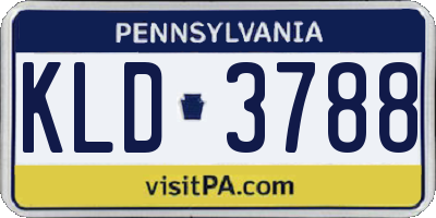 PA license plate KLD3788