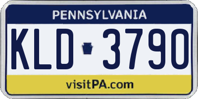 PA license plate KLD3790