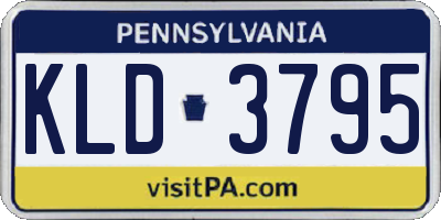 PA license plate KLD3795