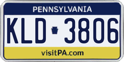 PA license plate KLD3806