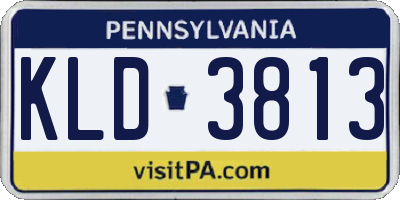 PA license plate KLD3813