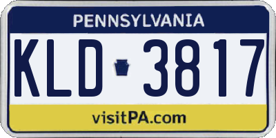 PA license plate KLD3817