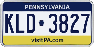 PA license plate KLD3827