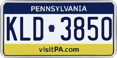 PA license plate KLD3850