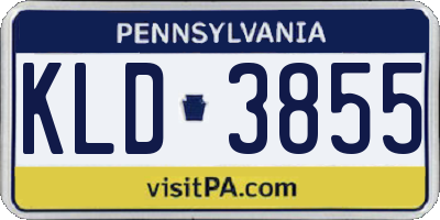 PA license plate KLD3855