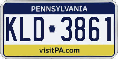 PA license plate KLD3861