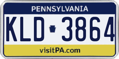 PA license plate KLD3864