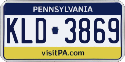 PA license plate KLD3869