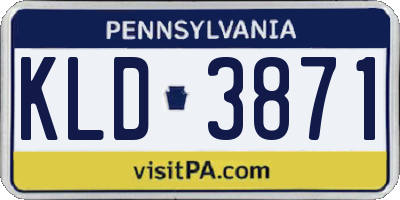 PA license plate KLD3871