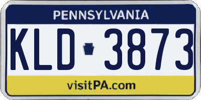 PA license plate KLD3873
