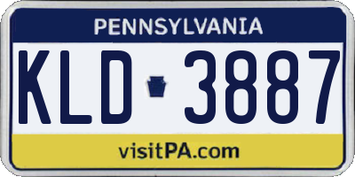 PA license plate KLD3887