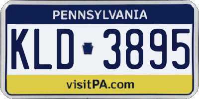 PA license plate KLD3895