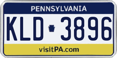 PA license plate KLD3896