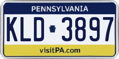 PA license plate KLD3897