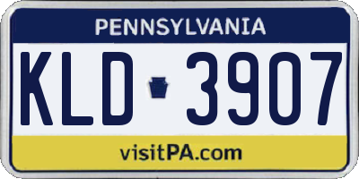 PA license plate KLD3907