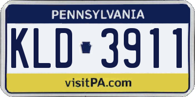 PA license plate KLD3911