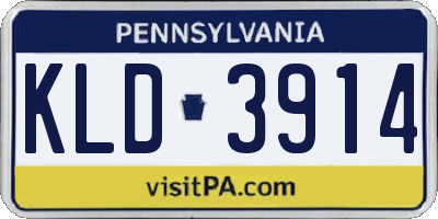 PA license plate KLD3914