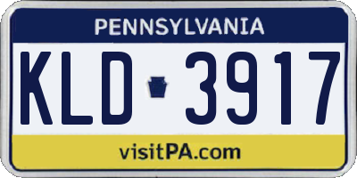 PA license plate KLD3917