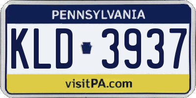 PA license plate KLD3937