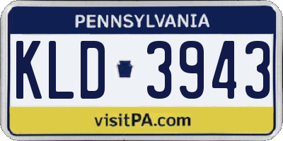 PA license plate KLD3943