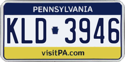 PA license plate KLD3946