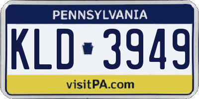 PA license plate KLD3949