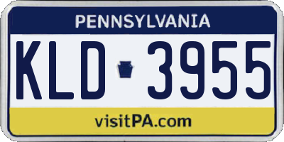 PA license plate KLD3955