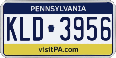 PA license plate KLD3956