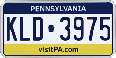 PA license plate KLD3975